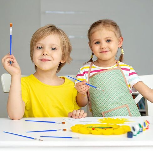 500Pcs Small Paint Brushes Bulk, Flat Tip Round Acrylic Paint Brushes, Nylon Hair Brush, Artist Paintbrushes for Classroom Acrylic Watercolor Canvas Face Painting Touch Up in Saudi Arabia