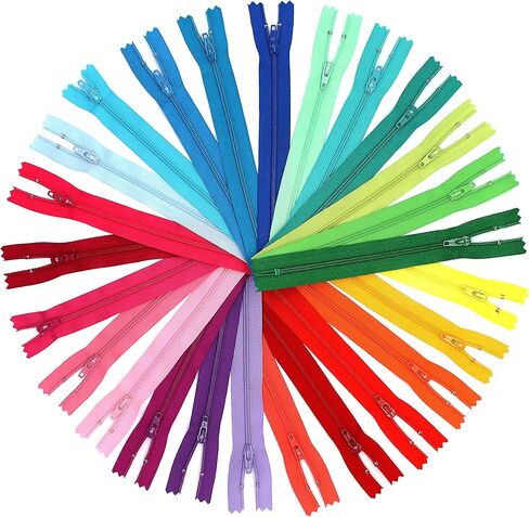 5" YKK 25 Zippers 100% Made in USA! Mix of Hot Colors for Apparel, Sewing & Craft Projects in Saudi Arabia