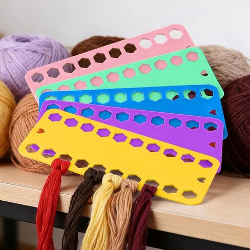 5 PCS Floss Bobbin, Plastic Sewing Thread Winding Plate Board Card for Cross Stitch Embroidery Thread Bobbins Organizer Craft in Saudi Arabia