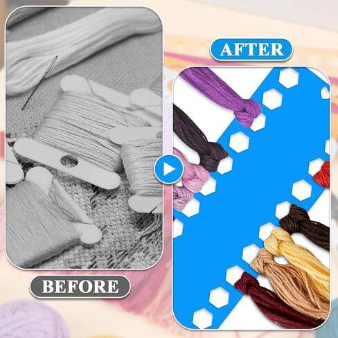 5 PCS Floss Bobbin, Plastic Sewing Thread Winding Plate Board Card for Cross Stitch Embroidery Thread Bobbins Organizer Craft in Saudi Arabia