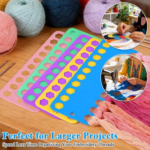 5 PCS Floss Bobbin, Plastic Sewing Thread Winding Plate Board Card for Cross Stitch Embroidery Thread Bobbins Organizer Craft in Saudi Arabia