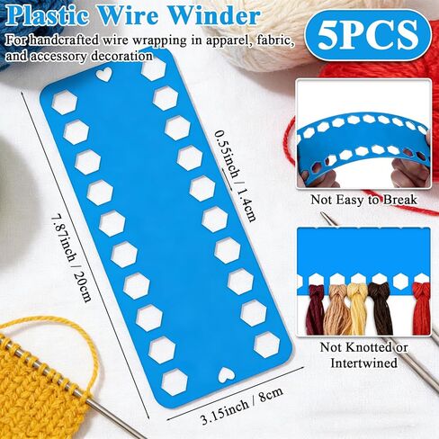 5 PCS Floss Bobbin, Plastic Sewing Thread Winding Plate Board Card for Cross Stitch Embroidery Thread Bobbins Organizer Craft in Saudi Arabia