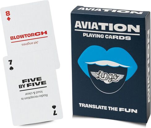 Aviation Lingo Playing Cards | Travel Flashcards | Learn Aviation Slang Vocabulary in A Fun & Easy Way | 52 Essential Translations | Pilot | Aero in Saudi Arabia