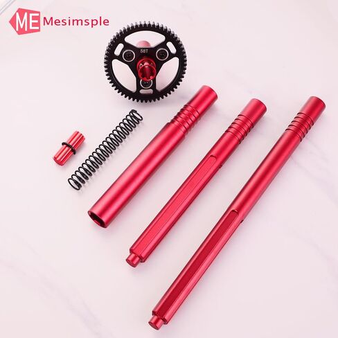 الصلب 58t النعال مخلب حفز والعتاد ومجموعة عمود محرك مركزي لـ Arrma 1/10 Senton Granite Bigrock Vorteks 3s Kraton Outcast 4s 1/8 Typhon 3s 550 Mega Series ترقيات الجزء الأحمر in Saudi Arabia