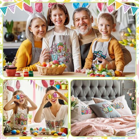 Estune 30 Pcs Easter Iron on Transfers Bunny Egg Heat Transfer Appliques for T Shirts Easter Iron on Decals Patches Sticker for Clothes Pillow Covers DIY Decorations in Saudi Arabia