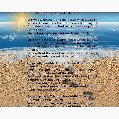 CafePress Footprints In The Sand Notecards (مجموعة من 20) 4.25 بوصة × 5.5 بوصة، 10 عبوات in Kuwait