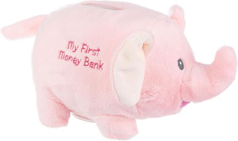 GANZ My First Money Bank Pink Penny Elephant للفتيات مقاس 7.5 بوصة من القطن والبوليستر على شكل خنزير للتوفير in Saudi Arabia