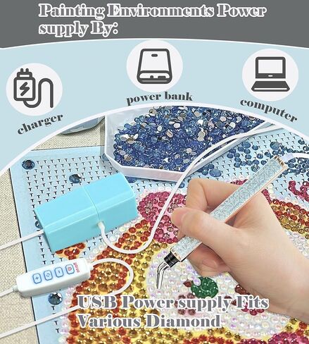 CFSMQW Diamond Painting Accessories Pen, Diamond Art Pen Kits for Adults, Vacuum Diamond Painting Pen Kits - Epainter, Diamond Art Accessories Tools (Blue) in Saudi Arabia