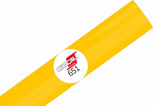 فينيل دائم لامع من ORACAL 651 مقاس 12 بوصة × 10 أقدام - أصفر in Saudi Arabia