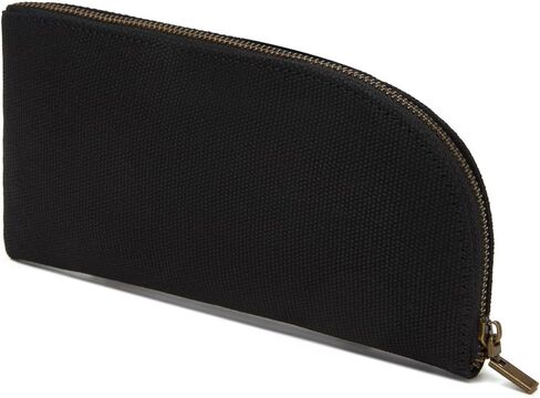 Small Pencil Bag with Zipper - Cotton Canvas Lightweight and Durable Ideal for Organization and Traveling (Black, S) in Saudi Arabia