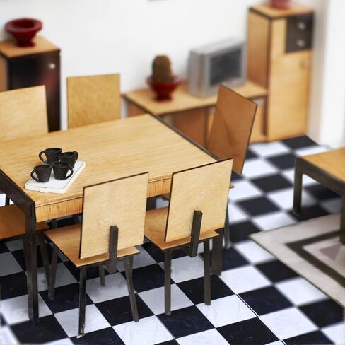 27Pcs Miniature Wooden Floor Boards for 1/12 Scale Dollhouse Accessories Mini House Flooring Simulation in Saudi Arabia