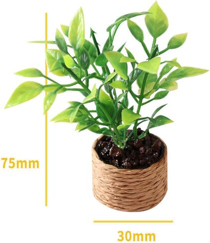 Artificial Bonsai Model Micro Landscape 1:12 Scale Bedroom Life Scene Furniture Dollhouse Potted Flowers Plants Miniature Potted Plant Decor in Saudi Arabia