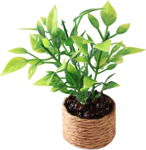 Artificial Bonsai Model Micro Landscape 1:12 Scale Bedroom Life Scene Furniture Dollhouse Potted Flowers Plants Miniature Potted Plant Decor in Saudi Arabia
