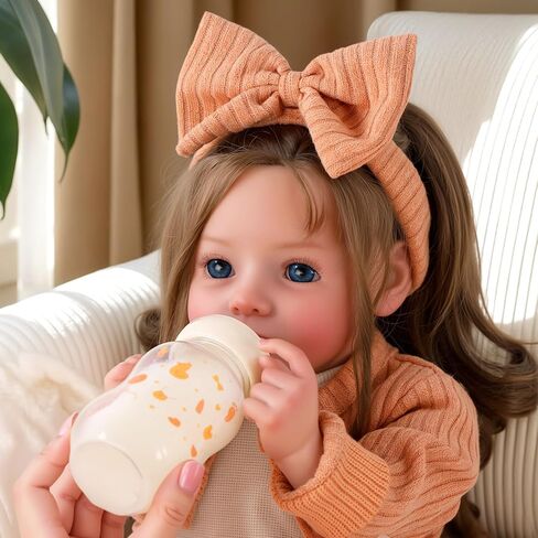 BABESIDE Reborn Baby Dolls, 20 Inch Newborn Realistic Baby Doll Dara Lifelike Girl with Brown Hair, Handmade Soft Cloth Body with Clothes & Toy Accessories, Gift for Kids Age 3+ in Saudi Arabia