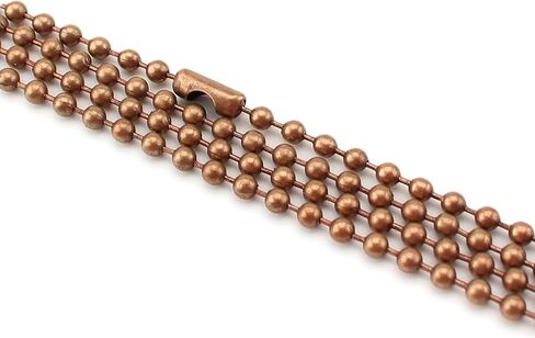 CleverDelights 3.2mm Ball Chain Necklaces - Antique Copper Color - 10 Pack - 24 Inch Length in Saudi Arabia