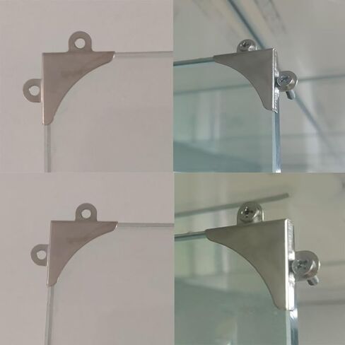 دعامات زاوية لإطار الصورة 30.3 × 5.5 مم، دعامات إطار زاوية، دعامات تثبيت زاوية الصورة، أدوات تركيب مرآة، فضية مع براغي 24 قطعة in Kuwait