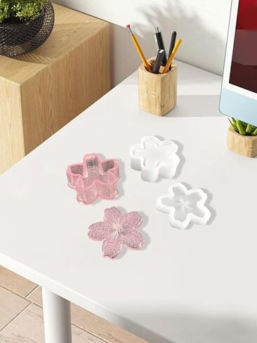 قطعة واحدة من قوالب الشموع المصنوعة من السيليكون DIY، قوالب صندوق تخزين من السيليكون على شكل زهرة بيضاء، قالب صب الراتنج لصنع الشموع، الصابون المصنوع يدويًا، ديكورات فنية من الراتنج، ديكور النحت المنزلي، 3.54 × 3.58 × 1.46 بوصة in Saudi Arabia