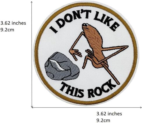 3.5'' Marcus The Worm Meme Patch, I Don't Like This Rock Embroidered Iron On Patch for Pajamas Hoodies T-Shirts in Saudi Arabia