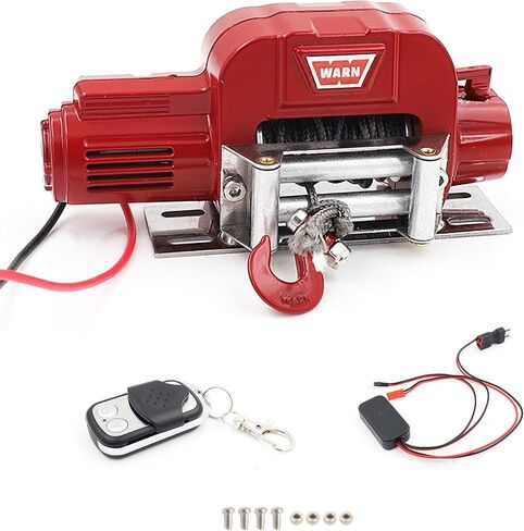 1/10 Scale RC Crawler Winch - Metal Remote Control Winch with Switch for Axial SCX10, SCX10 II, TRX-4, Traxxas 1/10 RC Rock Crawlers & Trail Trucks(Black) in Saudi Arabia