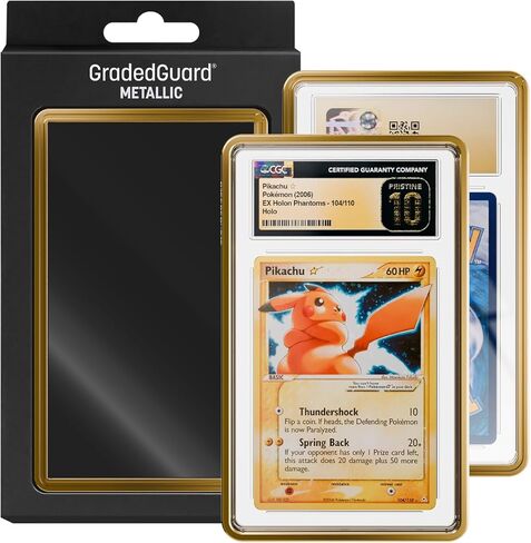 Graded Card Guard Case for Standard CGC Slab Case | Metallic Colors | Matte Finish | Stackable | Made to Fit CGC | Solid TPU and PC Design. (Gold) in Saudi Arabia