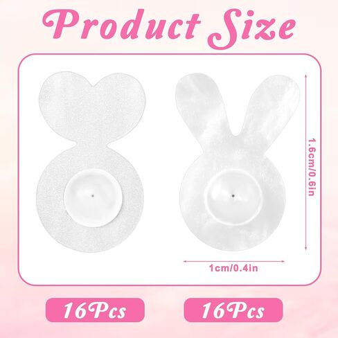32 Pcs Earring Backs for Droopy Ears, Clear Silicone Heart Shaped Earring Lifters Cute Comfortable Rabbit Shape Rubber Earrings Lifters Backs Replacements for Women Droopy Ears Big Hoops Studs Decor in Saudi Arabia