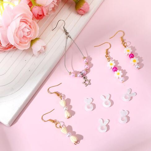 32 Pcs Earring Backs for Droopy Ears, Clear Silicone Heart Shaped Earring Lifters Cute Comfortable Rabbit Shape Rubber Earrings Lifters Backs Replacements for Women Droopy Ears Big Hoops Studs Decor in Saudi Arabia