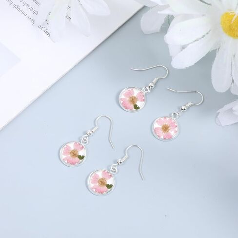 30 Pcs Cabochon Earrings Blanks Bezel Earrings Wire Hooks Blanks Silver Stainless Steel Jewelry Making Supplies Cabochon Settings Earring Making Accessories for Women DIY Earring Project in Saudi Arabia
