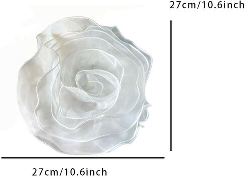 Clothes Appliques Multi-Layer Wedding Dress Chest Flower Clothing Patch Evening Dress 3D Organza Large Flower Patch Sewing in Saudi Arabia