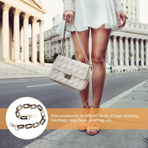 TEHAUX حقيبة يد سلسلة استبدال حزام 18 بوصة الاكريليك حقيبة كتف سلسلة مع أبازيم لإصلاح مقبض المحفظة وترقية النمط in Kuwait