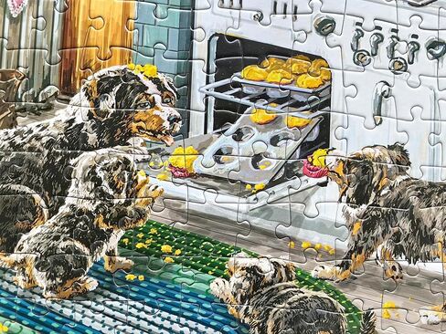 300 Piece Puzzles for Adults Large Piece - Funny Puzzle for Kids Seniors - Licensed by Joseph Burgess - Dog Gone Good Cupcakes - White Elephant Gift Exchange - Gag Gifts in Saudi Arabia