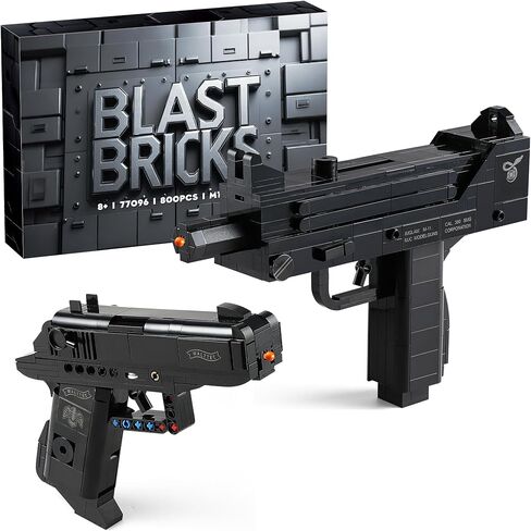 مجموعات بنادق Walther PPK & MAC-10 المتوافقة مع Lego، والتي تتميز بنموذجين من الأسلحة، وأفكار هدايا لمحبي الجيش، والأطفال بعمر 8 سنوات فما فوق والبالغين in Kuwait