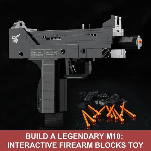 مجموعات بنادق Walther PPK & MAC-10 المتوافقة مع Lego، والتي تتميز بنموذجين من الأسلحة، وأفكار هدايا لمحبي الجيش، والأطفال بعمر 8 سنوات فما فوق والبالغين in Kuwait