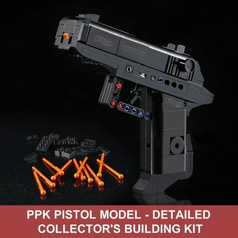 مجموعات بنادق Walther PPK & MAC-10 المتوافقة مع Lego، والتي تتميز بنموذجين من الأسلحة، وأفكار هدايا لمحبي الجيش، والأطفال بعمر 8 سنوات فما فوق والبالغين in Kuwait