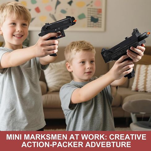 مجموعات بنادق Walther PPK & MAC-10 المتوافقة مع Lego، والتي تتميز بنموذجين من الأسلحة، وأفكار هدايا لمحبي الجيش، والأطفال بعمر 8 سنوات فما فوق والبالغين in Kuwait