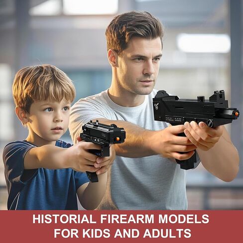 مجموعات بنادق Walther PPK & MAC-10 المتوافقة مع Lego، والتي تتميز بنموذجين من الأسلحة، وأفكار هدايا لمحبي الجيش، والأطفال بعمر 8 سنوات فما فوق والبالغين in Kuwait