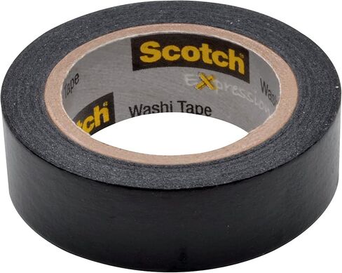 Scotch Expressions Washi Tape, .59" x 393", 1 Roll/Pack, Black (C314-BLK) in Saudi Arabia