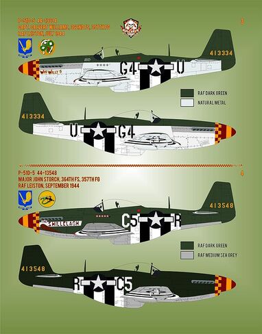 ملصقات BMA48010 1:48 - P-51D Mustang Yoxford Boys #2 [ورقة ملصق زلاجة مائية] in Saudi Arabia
