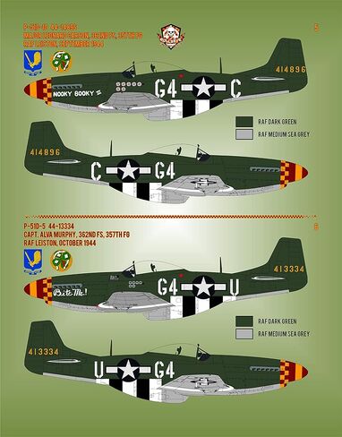 ملصقات BMA48010 1:48 - P-51D Mustang Yoxford Boys #2 [ورقة ملصق زلاجة مائية] in Saudi Arabia