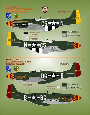 ملصقات BMA48010 1:48 - P-51D Mustang Yoxford Boys #2 [ورقة ملصق زلاجة مائية] in Saudi Arabia