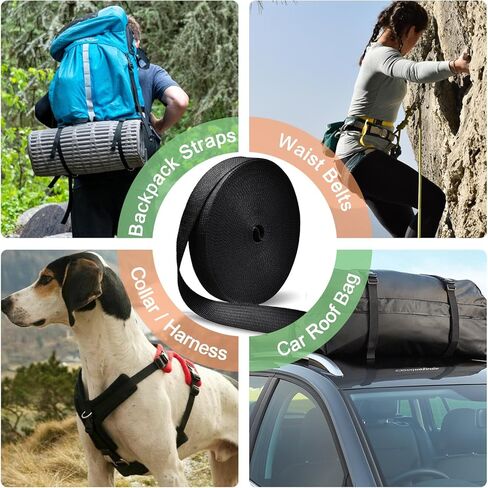 CooBigo Buckles Straps Set:6 Pack Quick Release Buckles+10 Yard Webbing Straps+12 Pcs Tri-Glide Sliders in Saudi Arabia