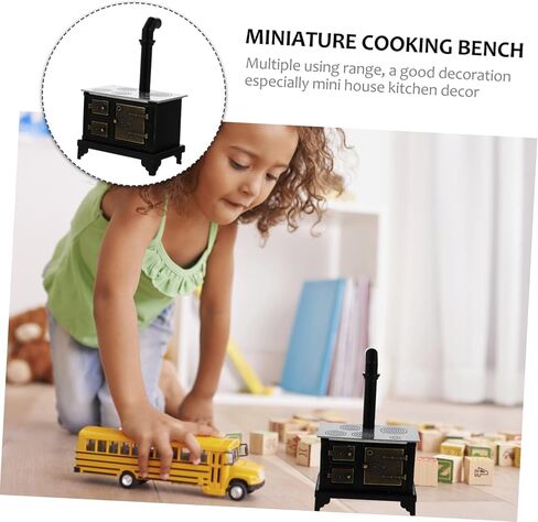 موقد حديد صغير قابل للتحمل بمقياس 1:12 لوازم الطبخ المصغرة مادة حديدية للمنزل المصغر in Kuwait