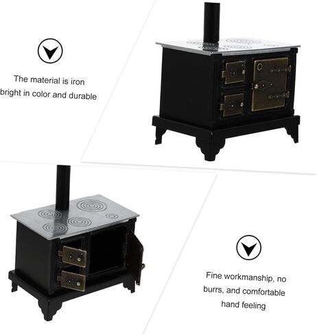 موقد حديد صغير قابل للتحمل بمقياس 1:12 لوازم الطبخ المصغرة مادة حديدية للمنزل المصغر in Kuwait