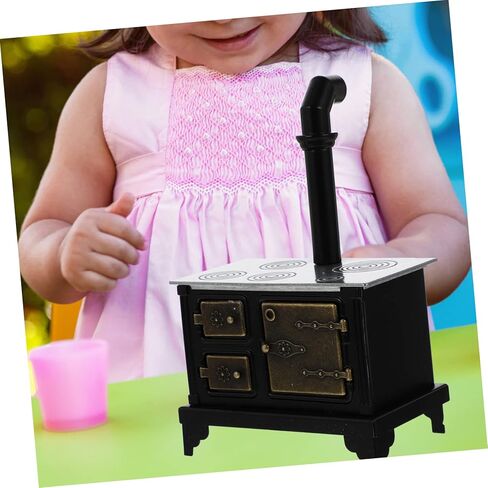 موقد حديد صغير قابل للتحمل بمقياس 1:12 لوازم الطبخ المصغرة مادة حديدية للمنزل المصغر in Kuwait