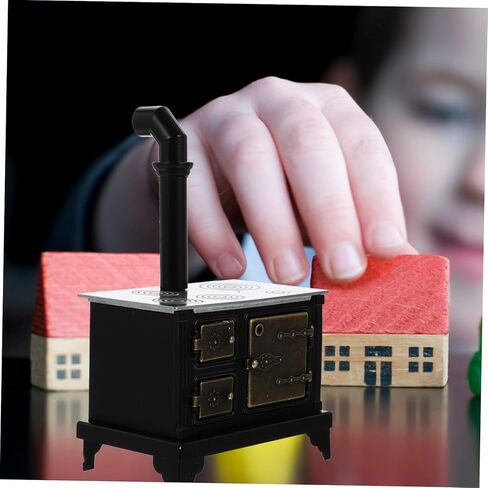 موقد حديد صغير قابل للتحمل بمقياس 1:12 لوازم الطبخ المصغرة مادة حديدية للمنزل المصغر in Kuwait