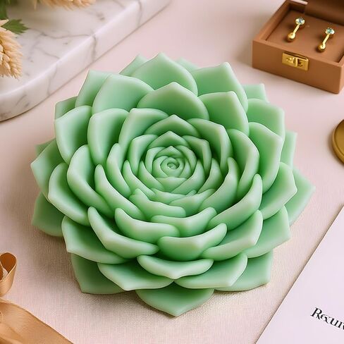 Succulent Mold Succulent Candle Mold Succulents Resin Molds Handmade Succulents Silicone Molds for Candle Making Resin Aromatherapy Gypsum Wax Soap Clay Craft in Saudi Arabia
