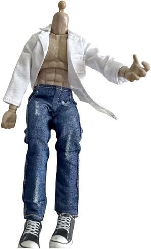 1/12 Action Figure Clothes,Trench Coat for 6" Action Figures,1:12 Scale Miniature Clothing,Doctors' lab Coats (Male's Normal Version) in Saudi Arabia