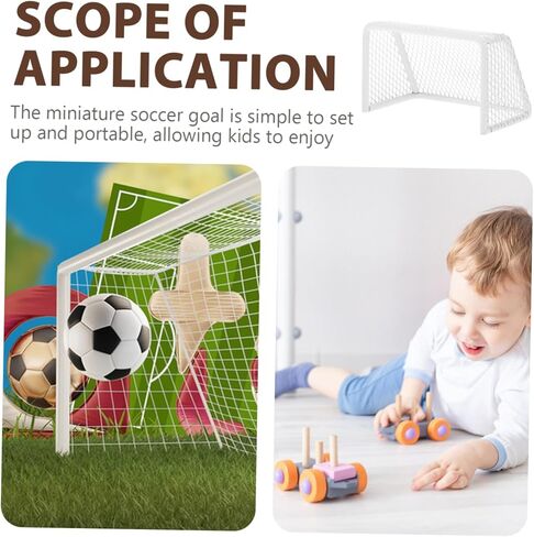 UPKOCH Mini Soccer Goal for Dollhouse Realistic Football Net for Indoor Play Miniature Settings Easy to Assemble Sports Decor Enhances Coordination Skills Fosters Team in Saudi Arabia