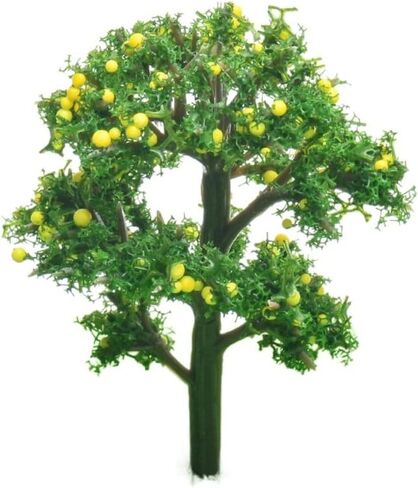 Miniature Landscape 5pcs Plastic Bonsai Decoration Fake Garden Sand Table Model DIY Material Reusable Fruit(5cm,Green) in Saudi Arabia