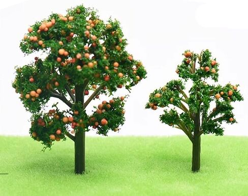 Miniature Landscape 5pcs Plastic Bonsai Decoration Fake Garden Sand Table Model DIY Material Reusable Fruit(5cm,Green) in Saudi Arabia