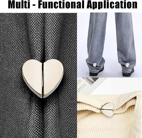 Heart-Shaped Seamless Magnetic Buckle,No Sewing Detachable Curtain Closure,Multi-Use Pinless Magnetic Pins Headscarf Clips for Scarves Dress DIY Craft,10 Pairs in Saudi Arabia
